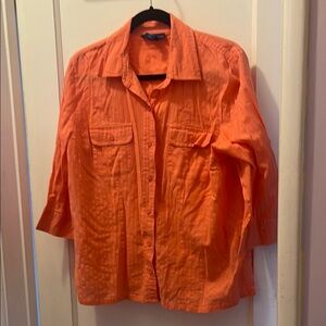Orange Button-Up Shirt